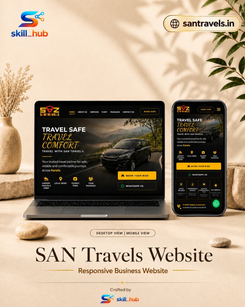 SAN Travels website preview